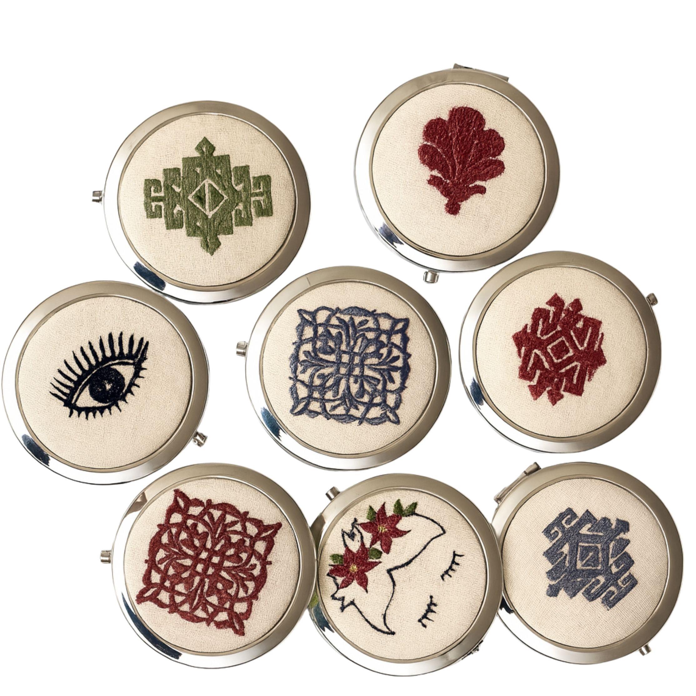 GÜL NAKIŞLI  EL AYNASI  