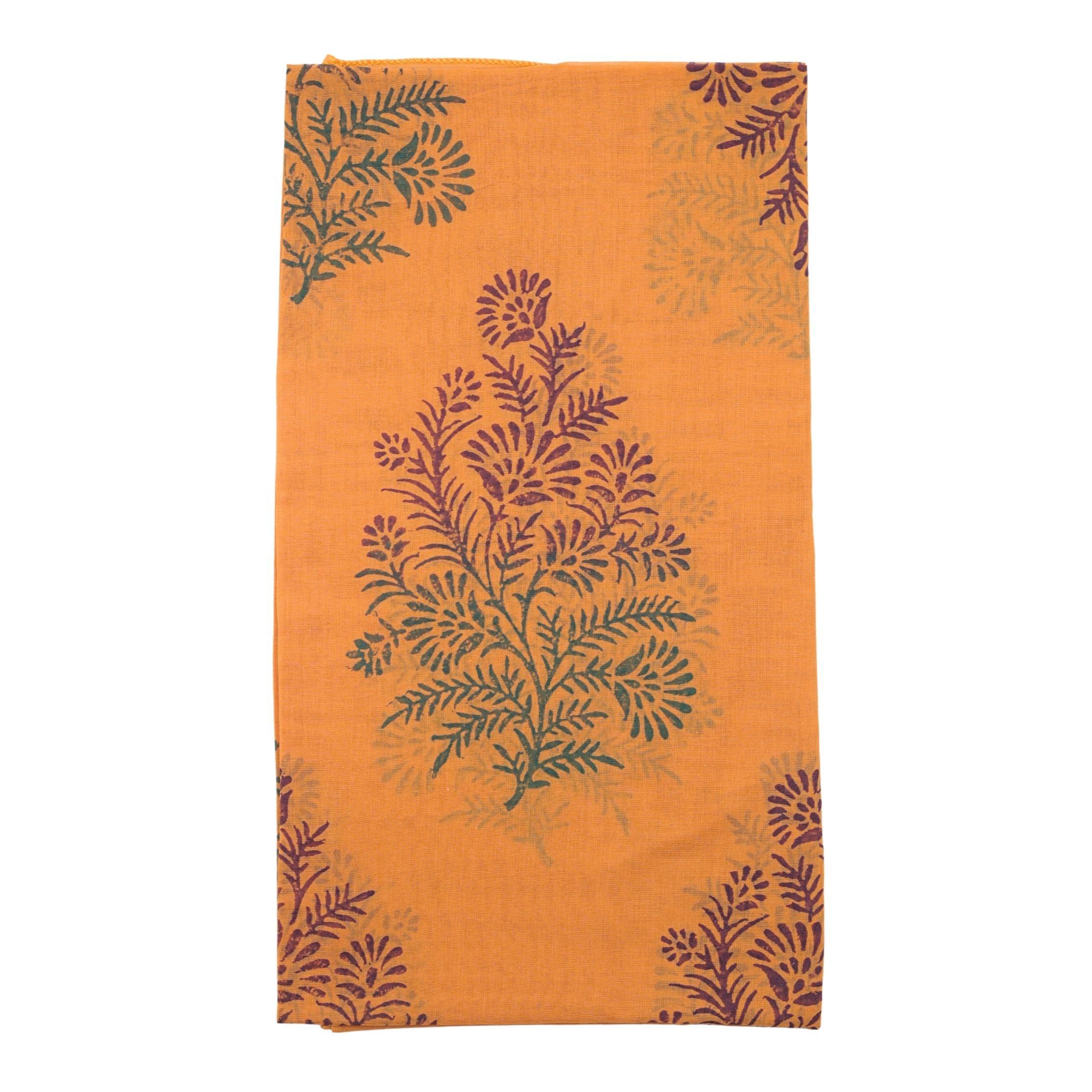 Hardal Çiçek Desenli Şal