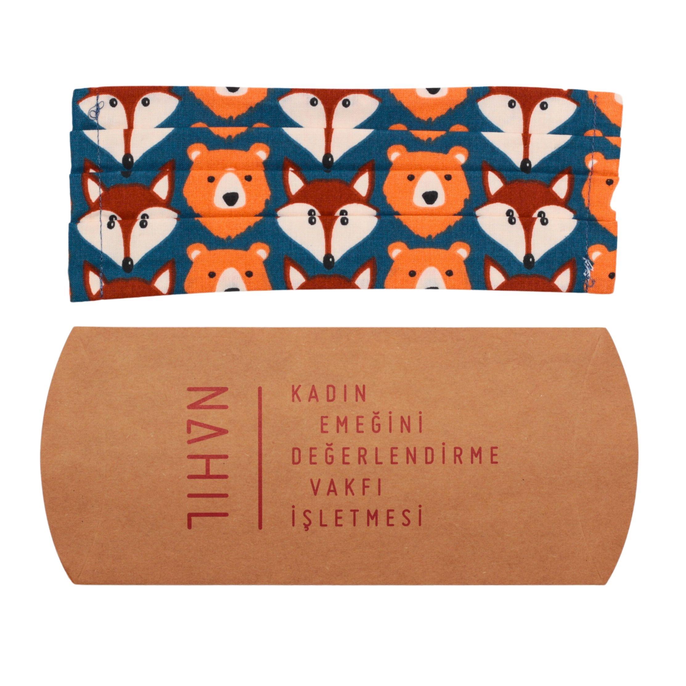 Hayvan Figürlü Yıkanabilir Bez Maske