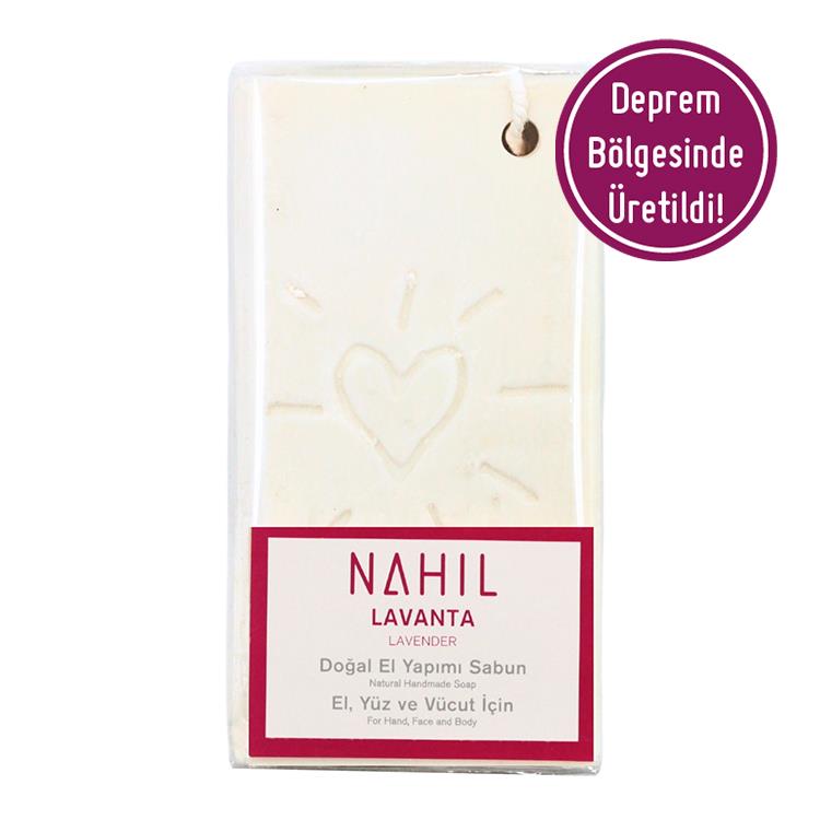 Kalp Tahta Baskılı Lavanta Sabun