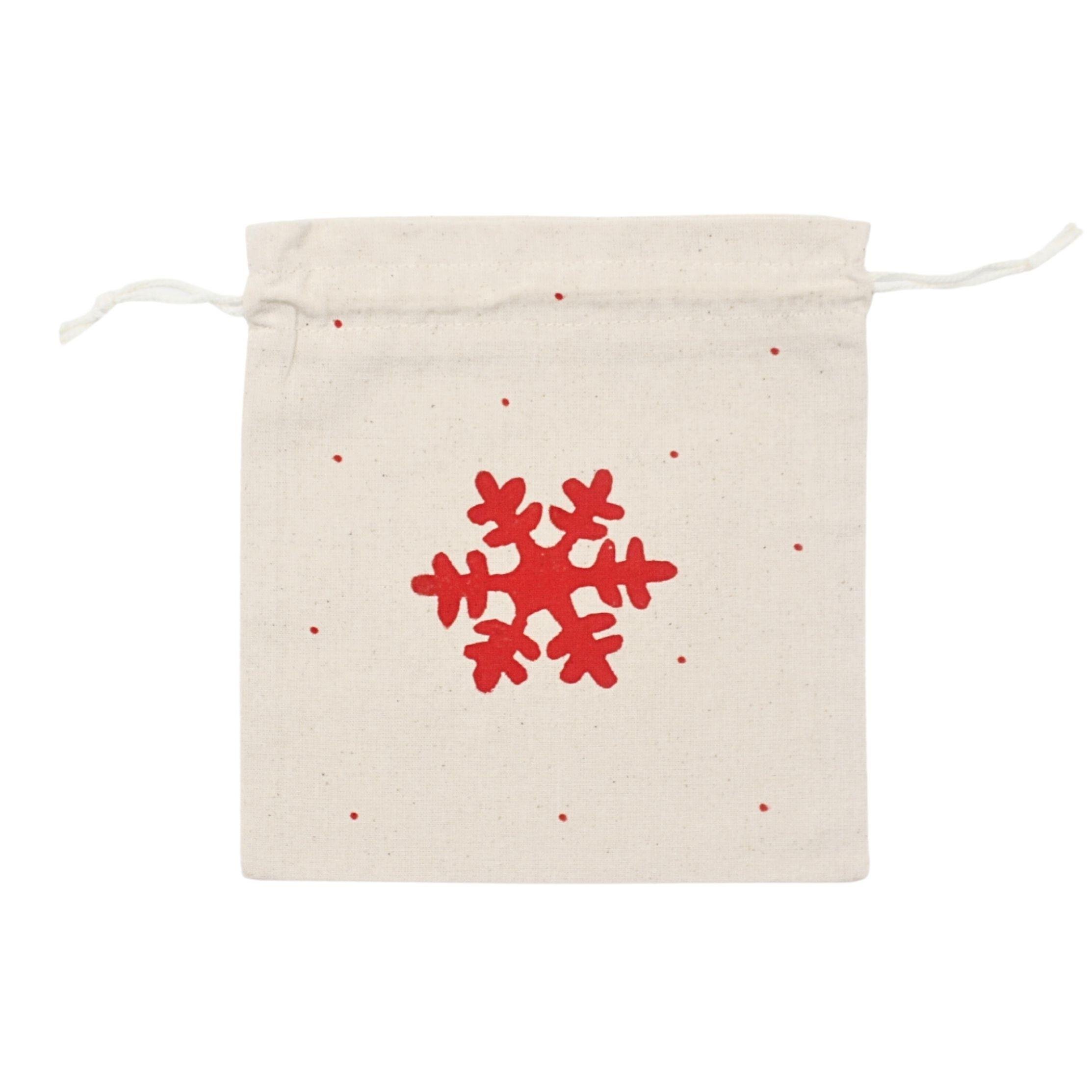 Kar Tanesi Baskılı Kese