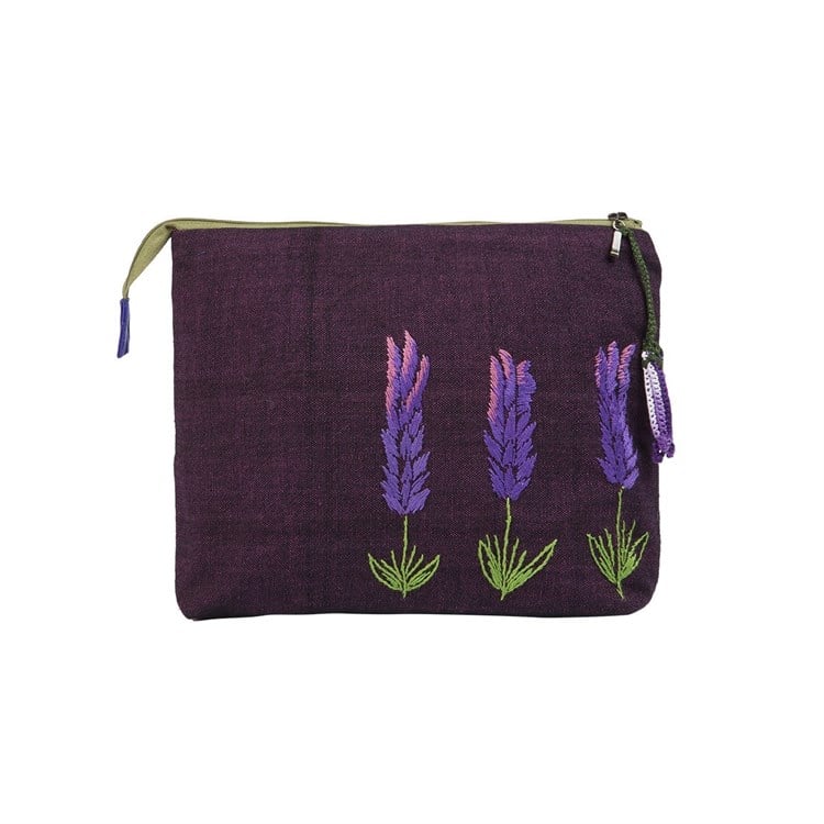 KARABAŞ NAKIŞLI CLUTCH MAKYAJ ÇANTASI URLA