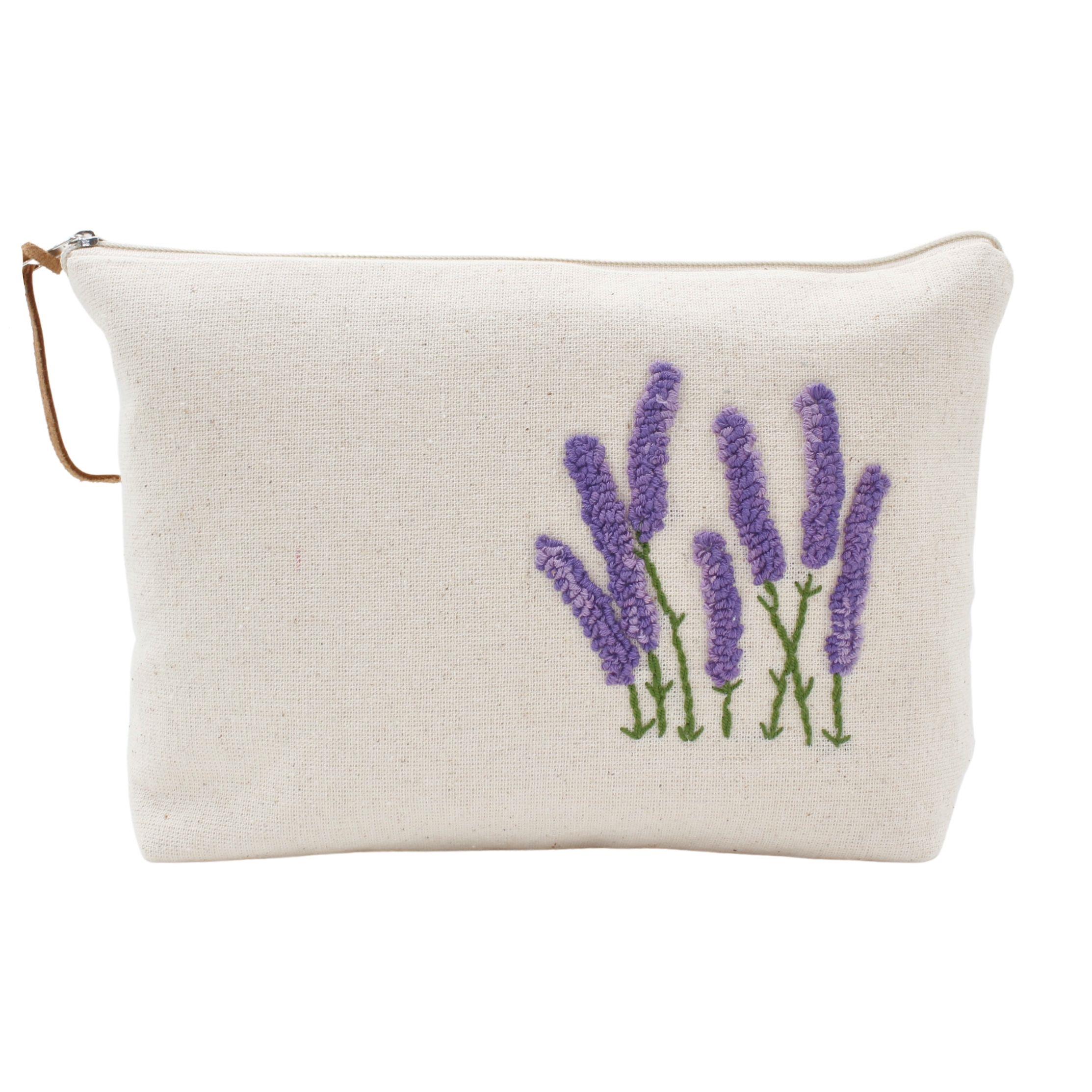 Lavanta Punch İşlemeli Makyaj Çantası