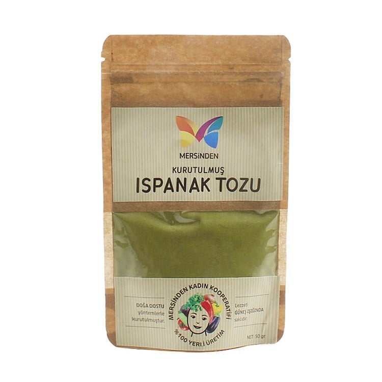 Mersinden Kurutulmuş Ispanak Tozu 50 gr
