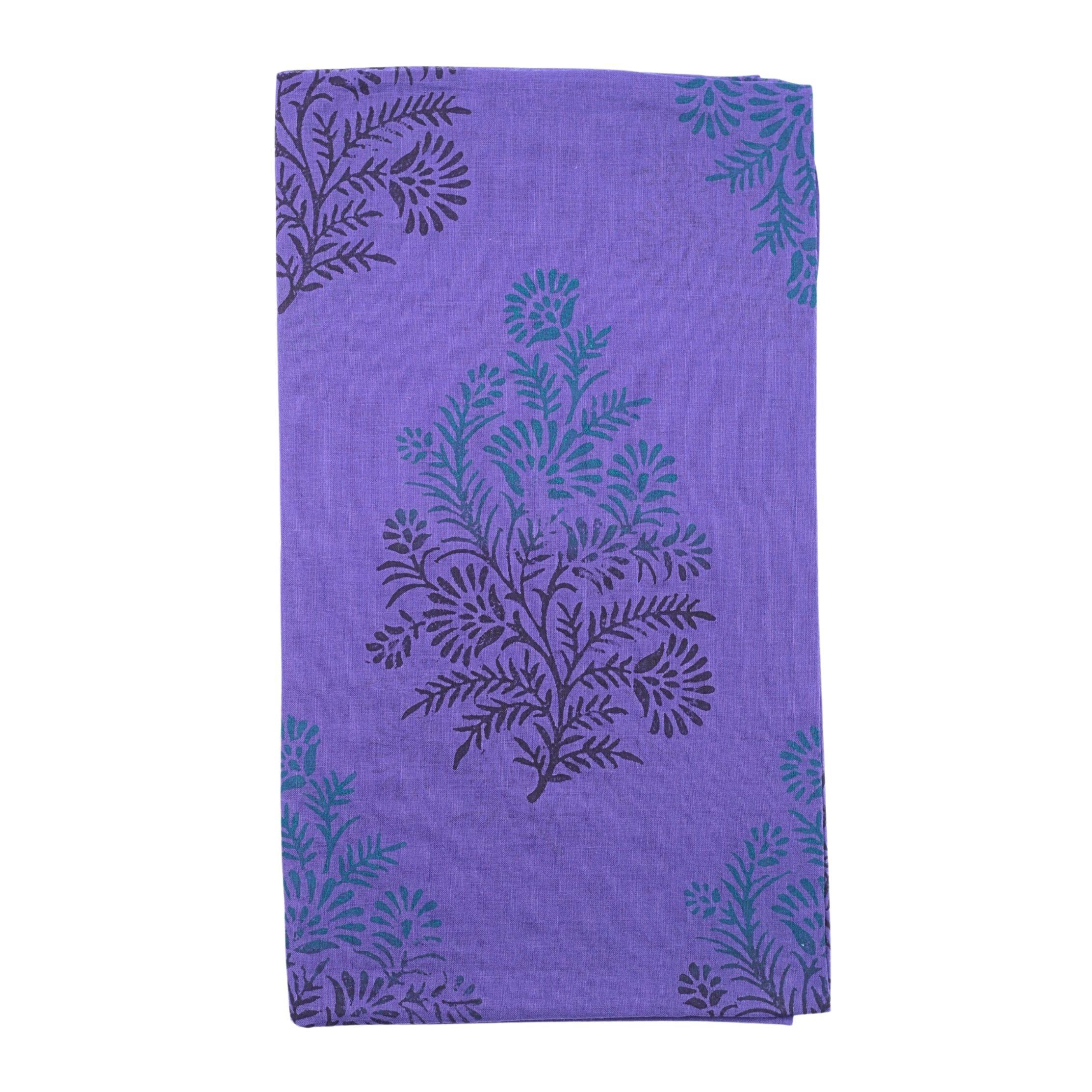 Mor Çiçek Desenli Şal