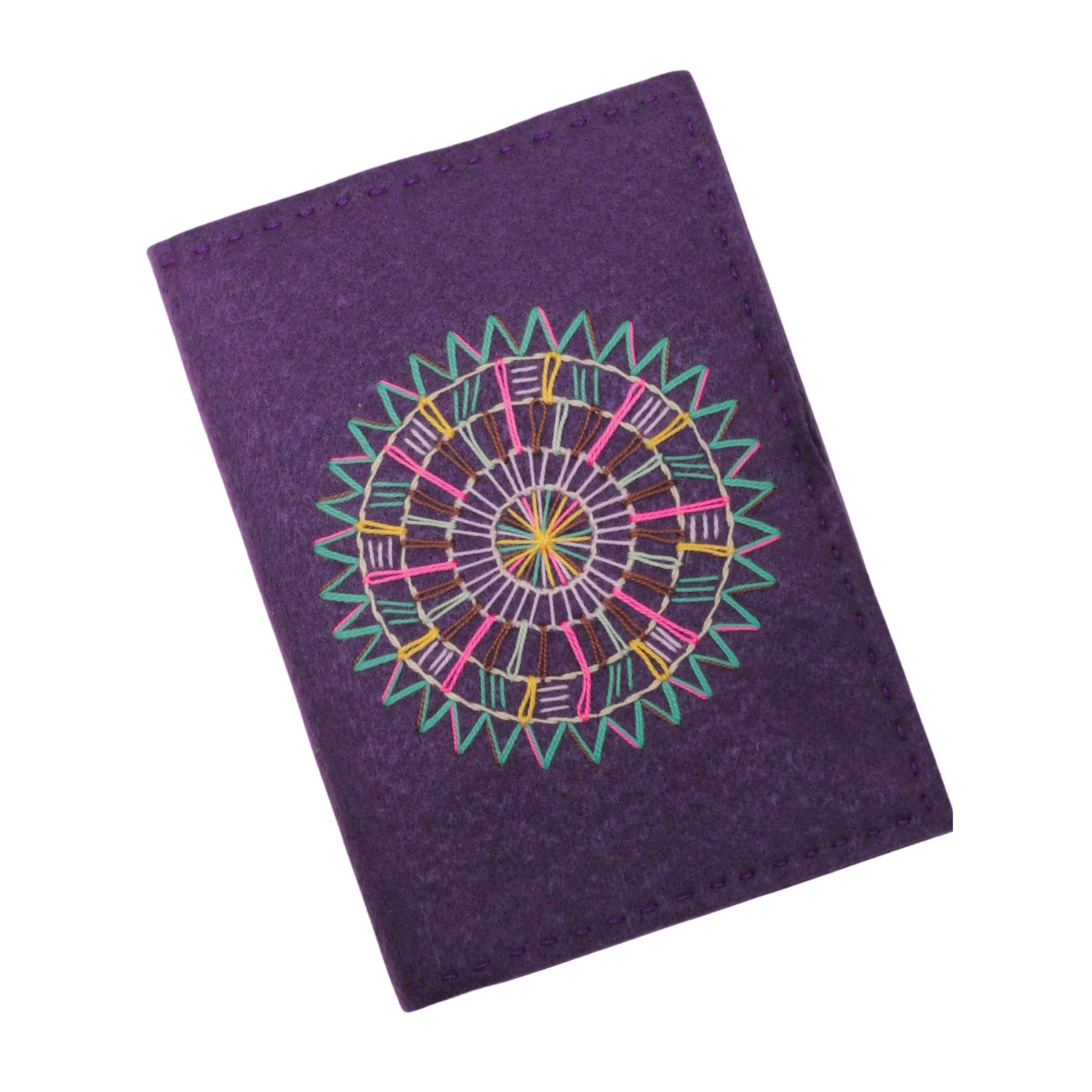 Mor Mandala Desenli Defter