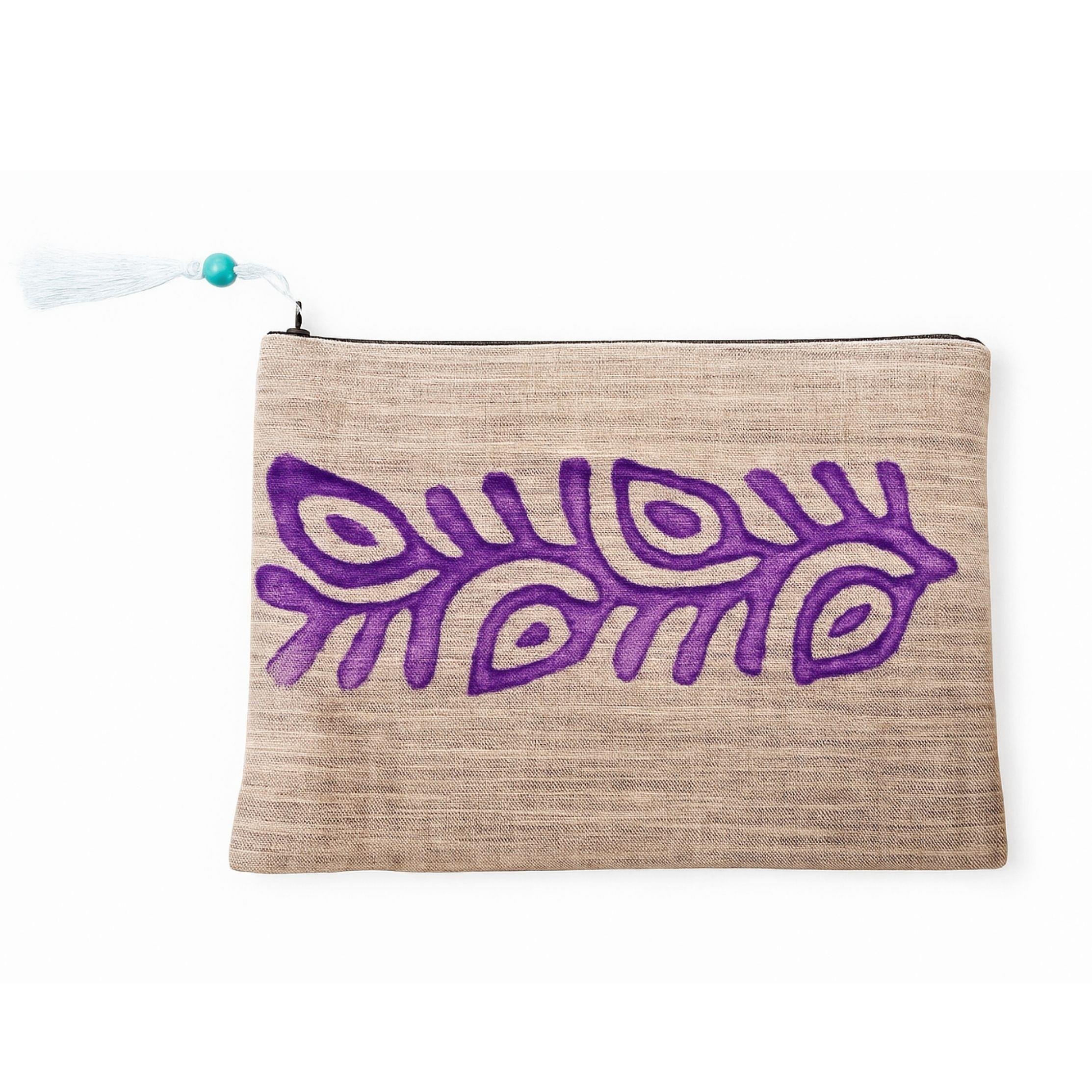 Mor Tokat Baskı El Çantası