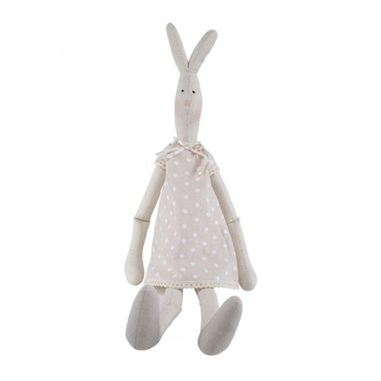 Puantiye Elbiseli Tavşan Bez Oyuncak