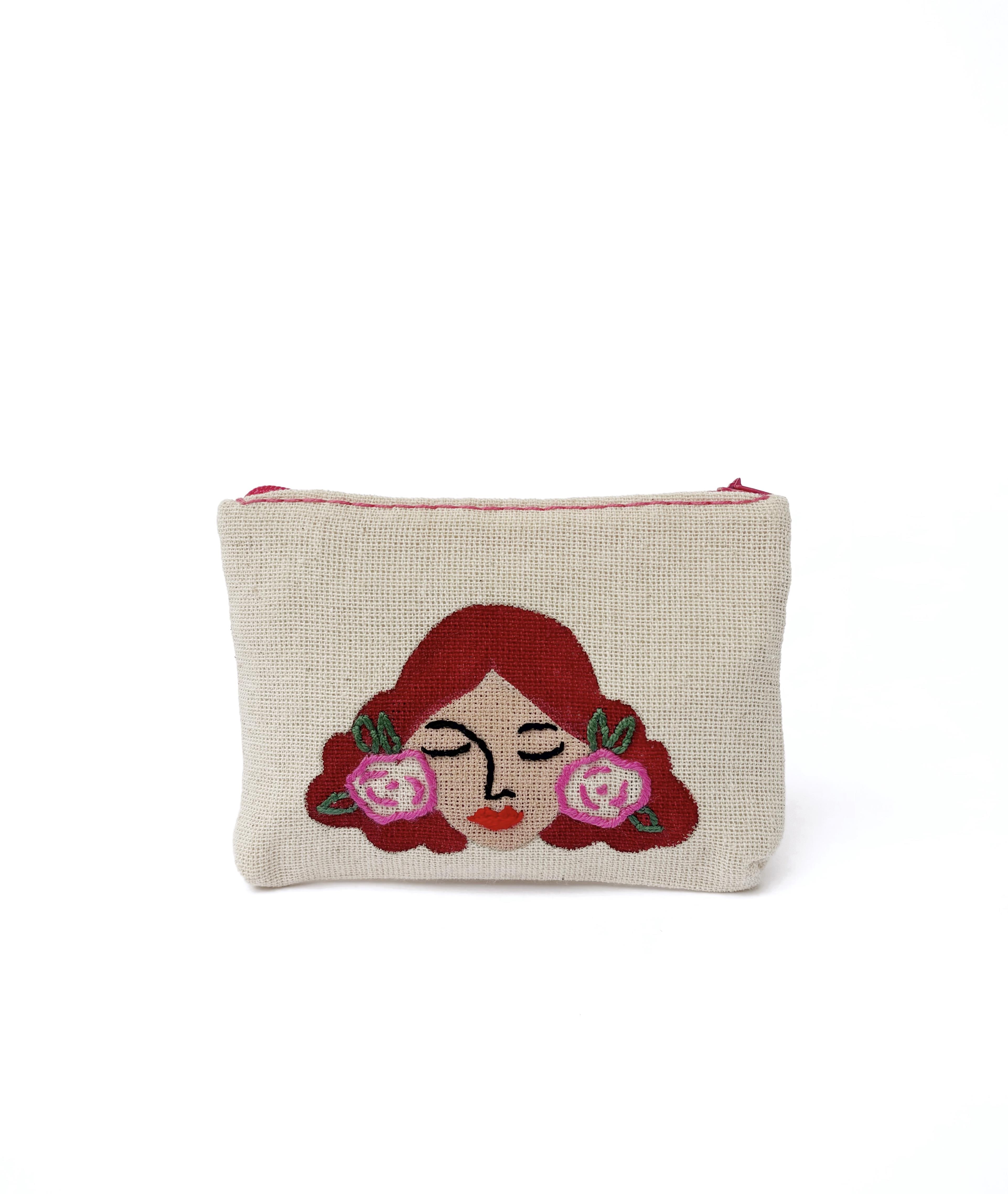 Saçları Çiçek Desenli Cüzdan