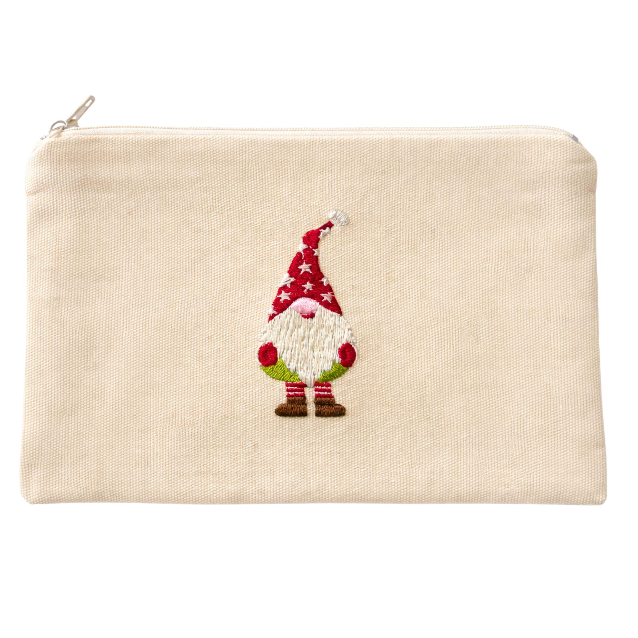 Yılbaşı Cücesi Nakışlı Makyaj Çantası