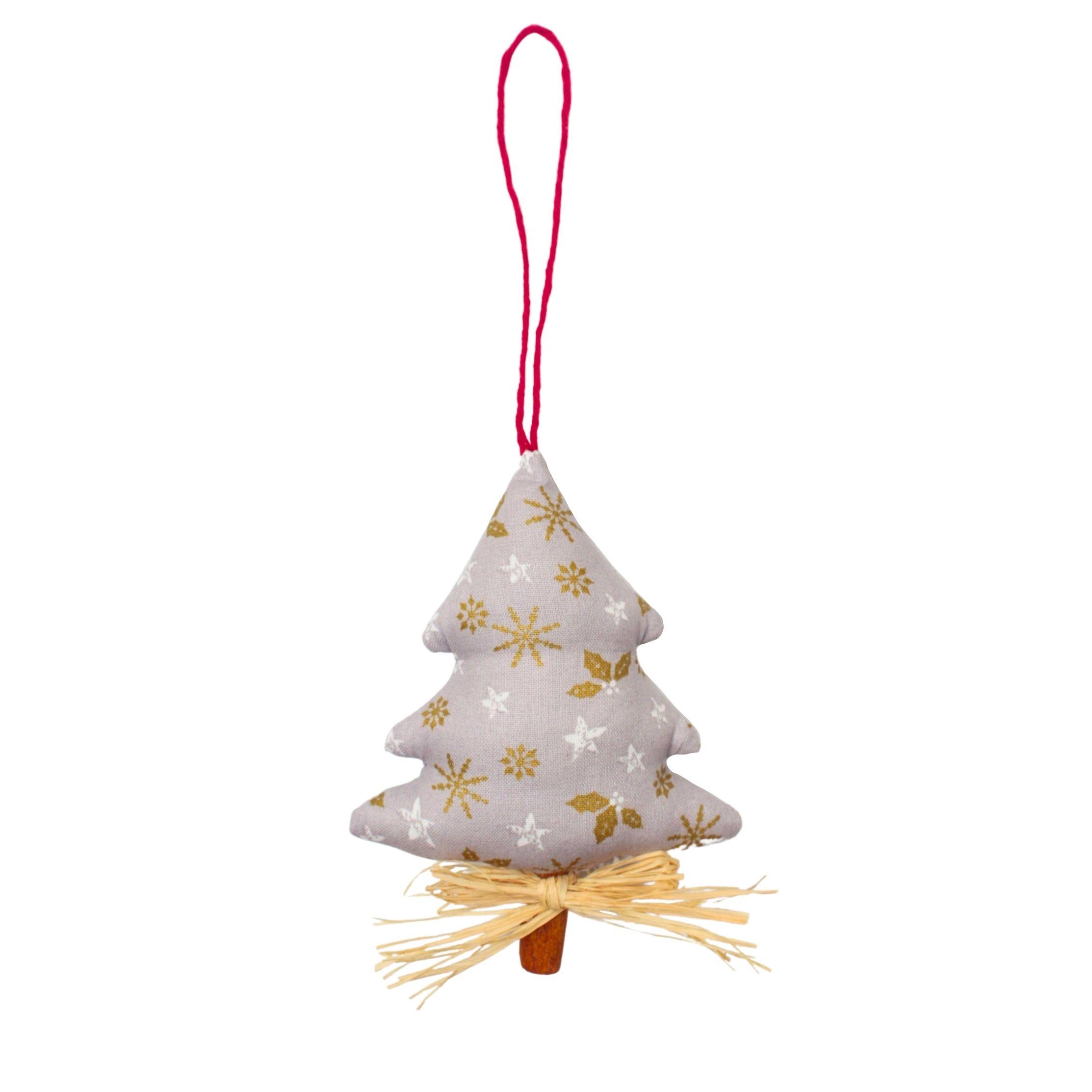 Yıldızlı Kar Taneli Ağaç Yılbaşı Süsü