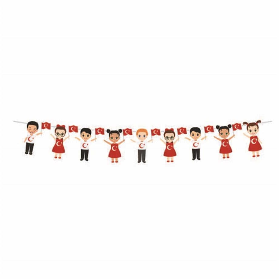  DEKORATİF BANNER 23 NİSAN BAYRAMI 152 CM