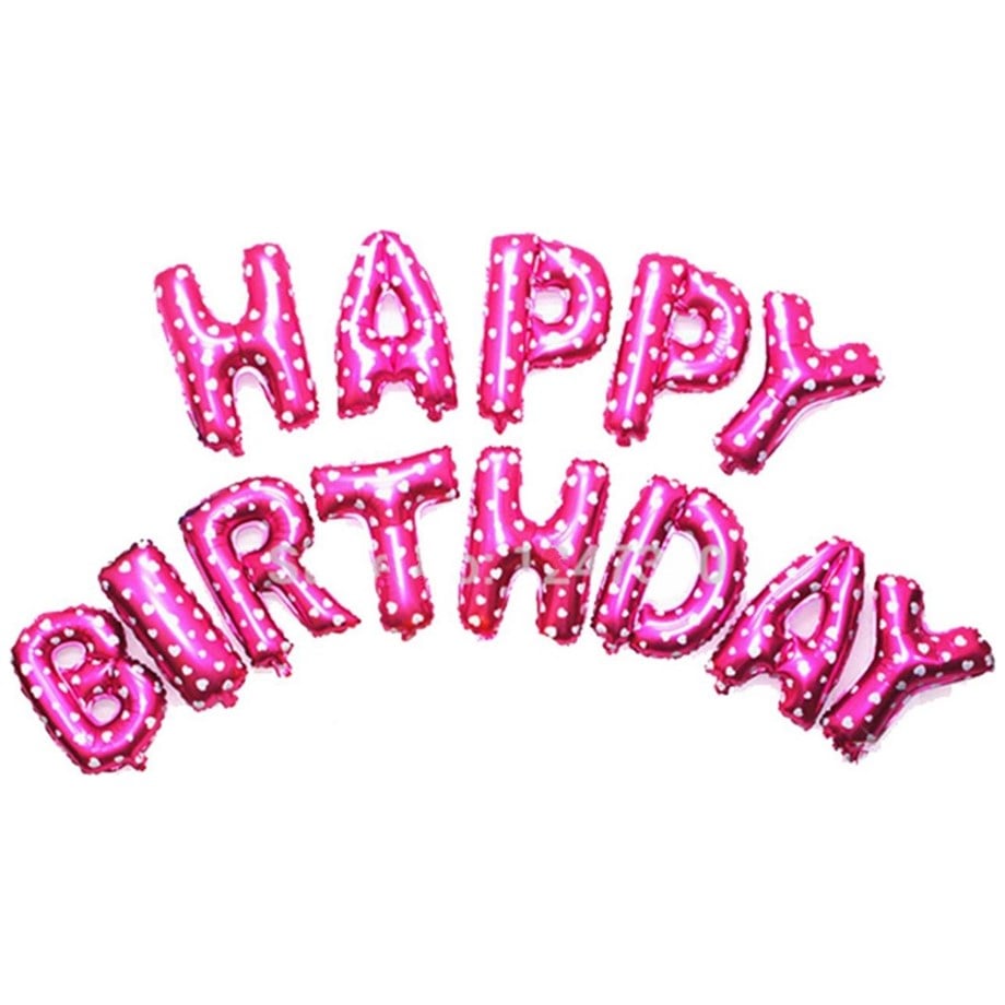  FOL-2 HAPPY BIRTDAY BALON PEMBE 40 CM