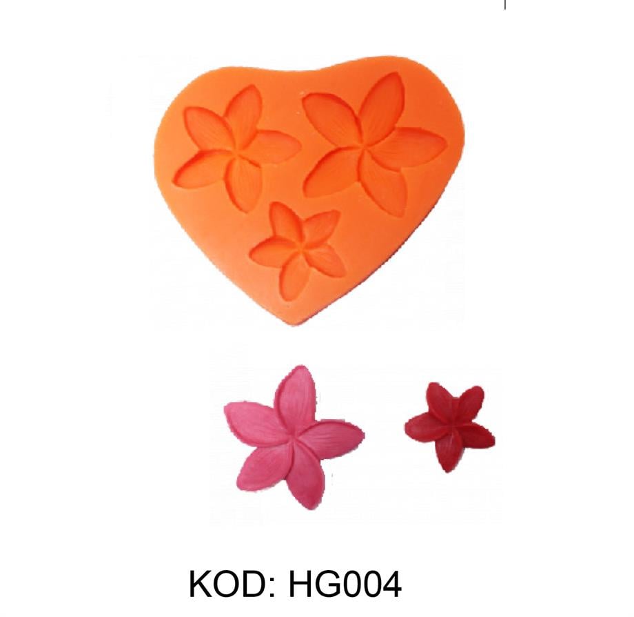  HG-004 3 LÜ ÇİÇEK SİLİKON KALIP 9 X 8cm