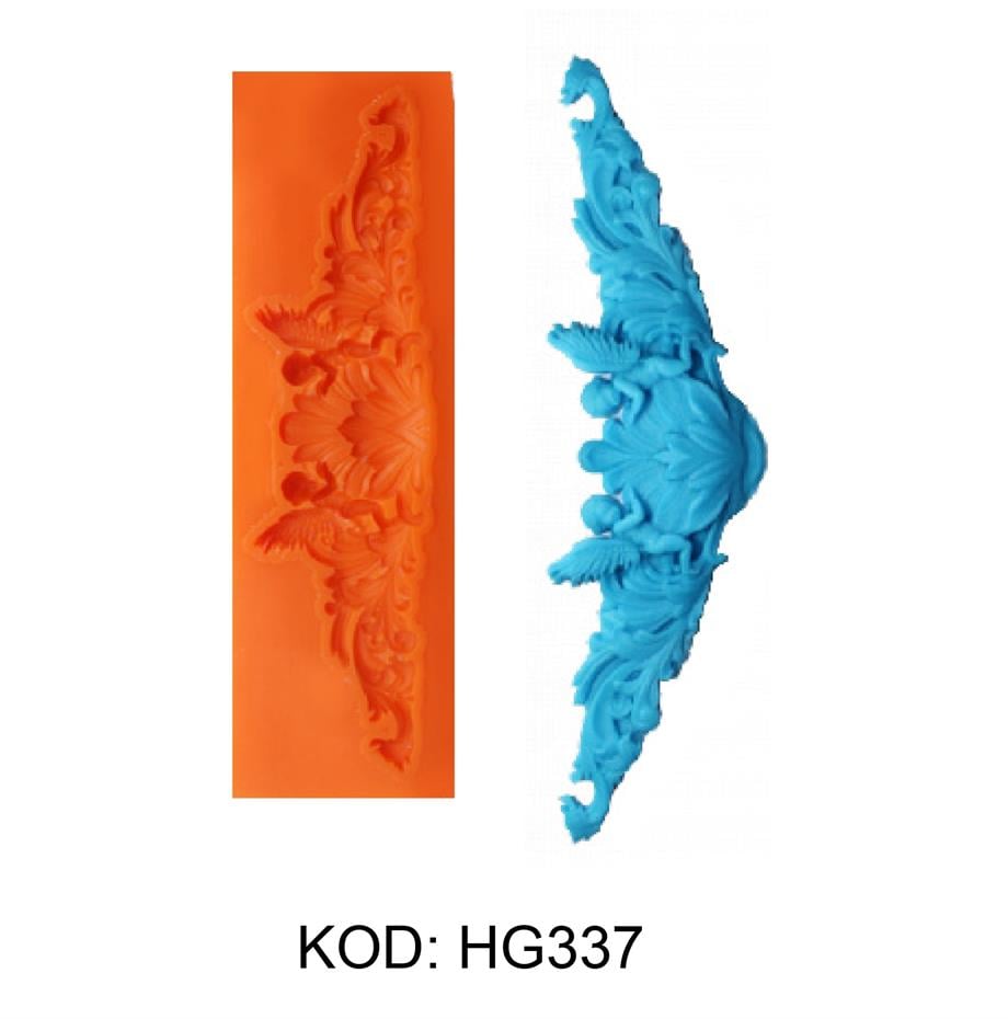  HG-337 MELEKLİ BORDÜR SİLİKON KALIP 13 X 5cm