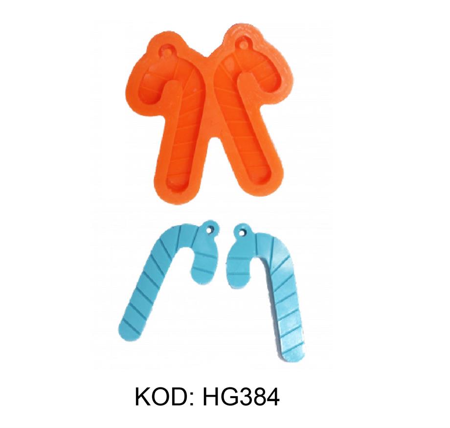  HG-384 2 Lİ BASTON ŞEKER SİLİKON KALIP 6 X 5cm
