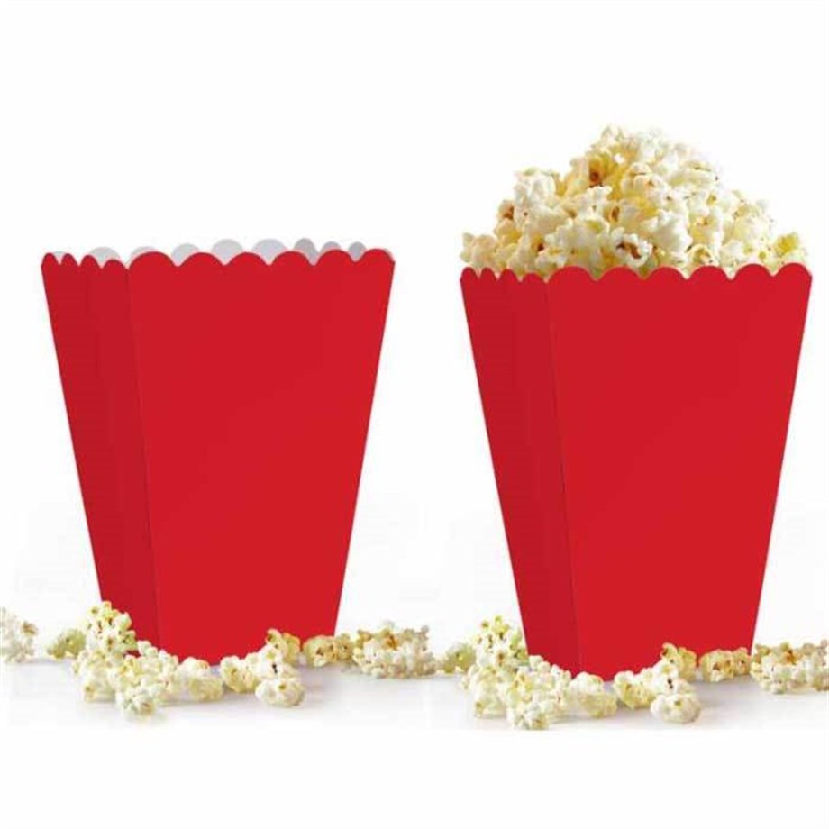  POPCORN KUTU METALİZE KIRMIZI 8 ADET