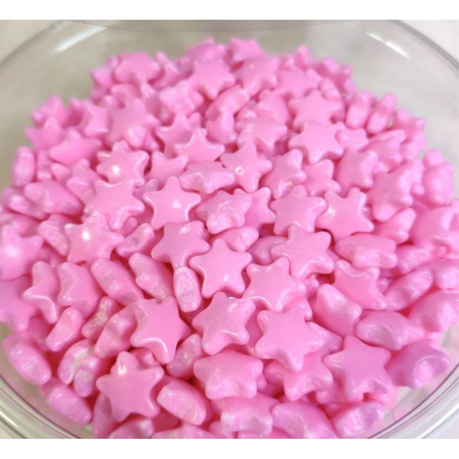  RENKLİ ŞEKER YILDIZ PEMBE 100 GR