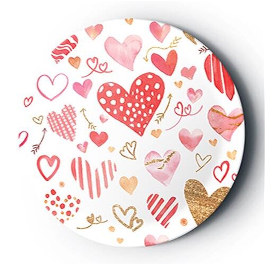  TABAK BEYAZ KALPLİ 8 ADET PAPER CRAFT