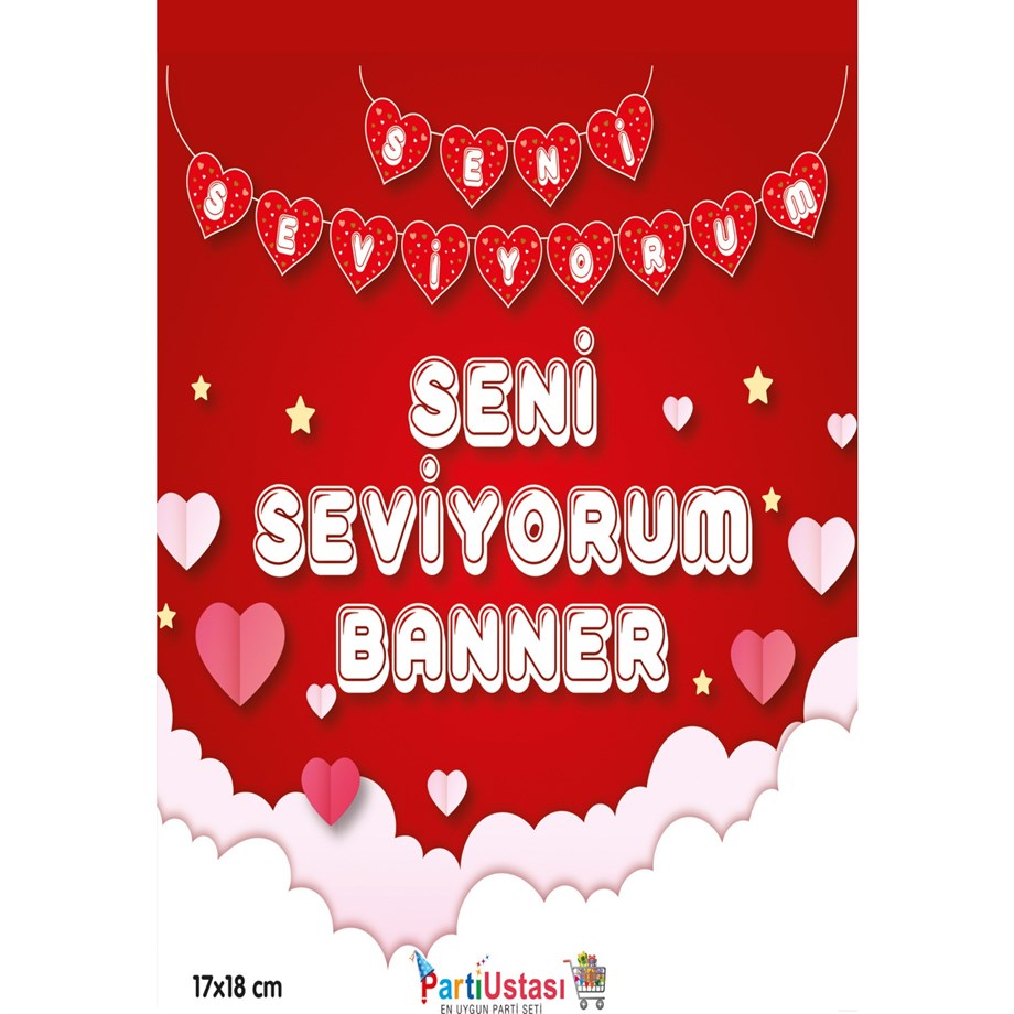  UZAYAN YAZI BANNER SENİ SEVİYORUM