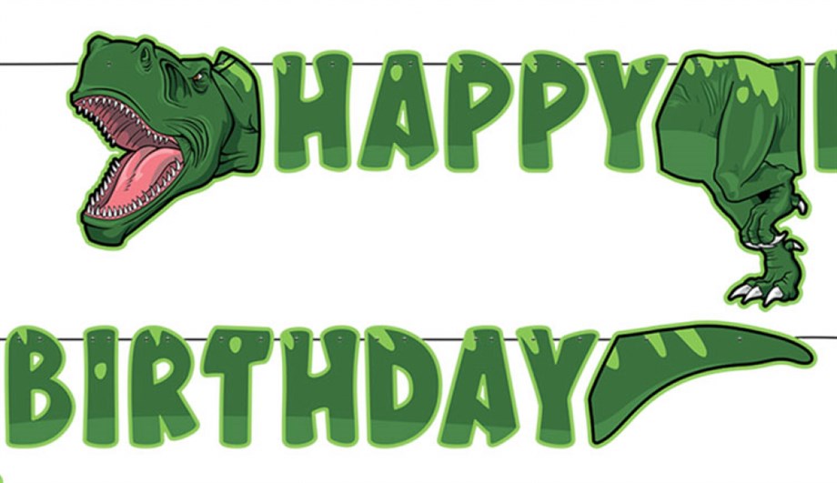  VAHŞİ JURASSİK PARTİ HAPPY BIRTHDAY BANNER 2.5 MT