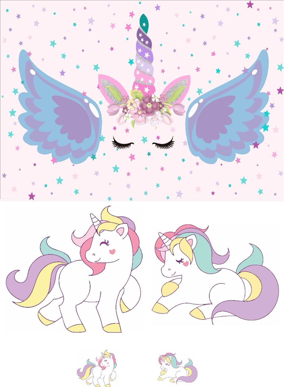  YENİLEBİLİR ŞEKER HAMURU BASKI UNICORN 9