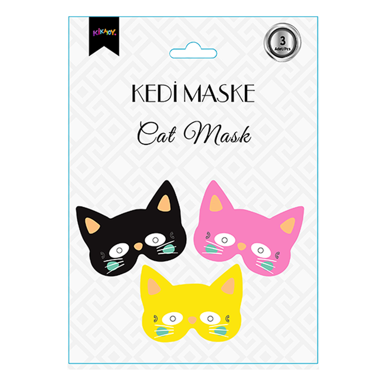 KEDİLER KARTON MASKE 3 ADET