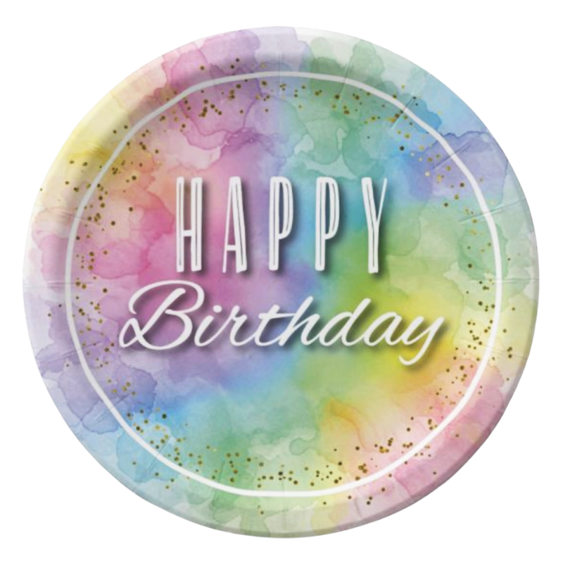 TABAK MAKARON HAPPY BIRTHDAY 8 ADET 23 CM TBK-14