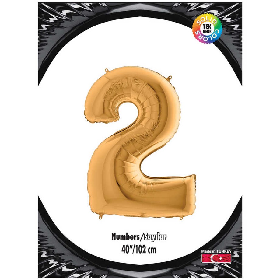 2 GOLD 40 INCH FOLYO BALON  KİKA 0885 | AdanaPastaMalzemeleri.com 2 GOLD 40 INCH FOLYO BALON  KİKA 0885