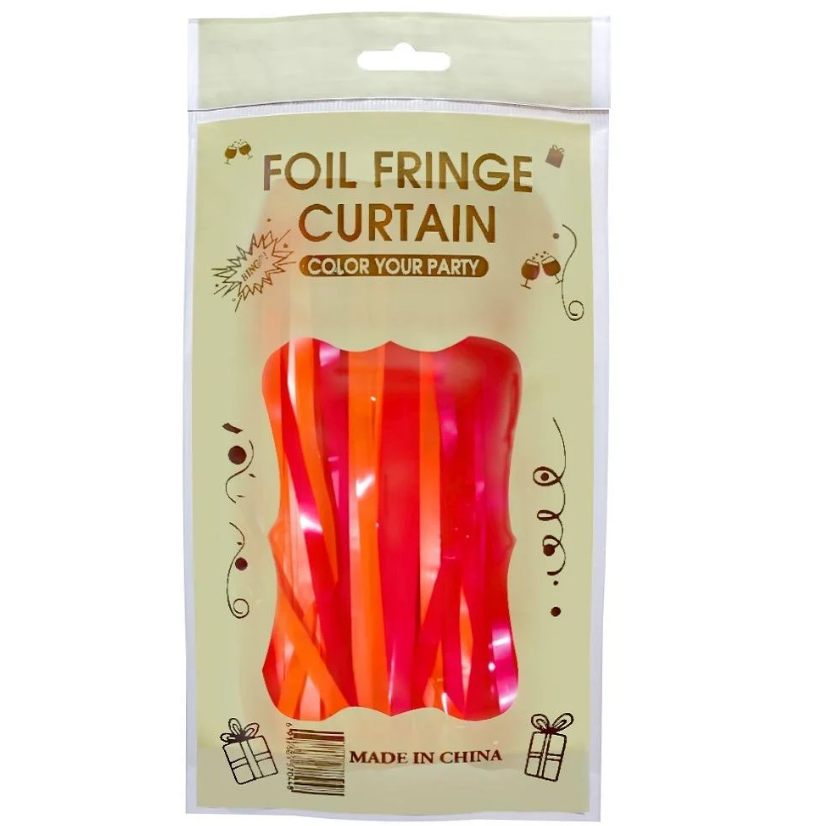 METALİZE SARI KIRMIZI ARKA PLAN PERDESİ İTHAL