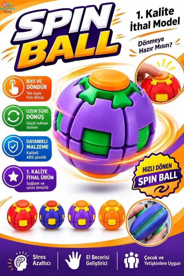 SPİNBALL FIDGET SPINING BALL 360 DERECE