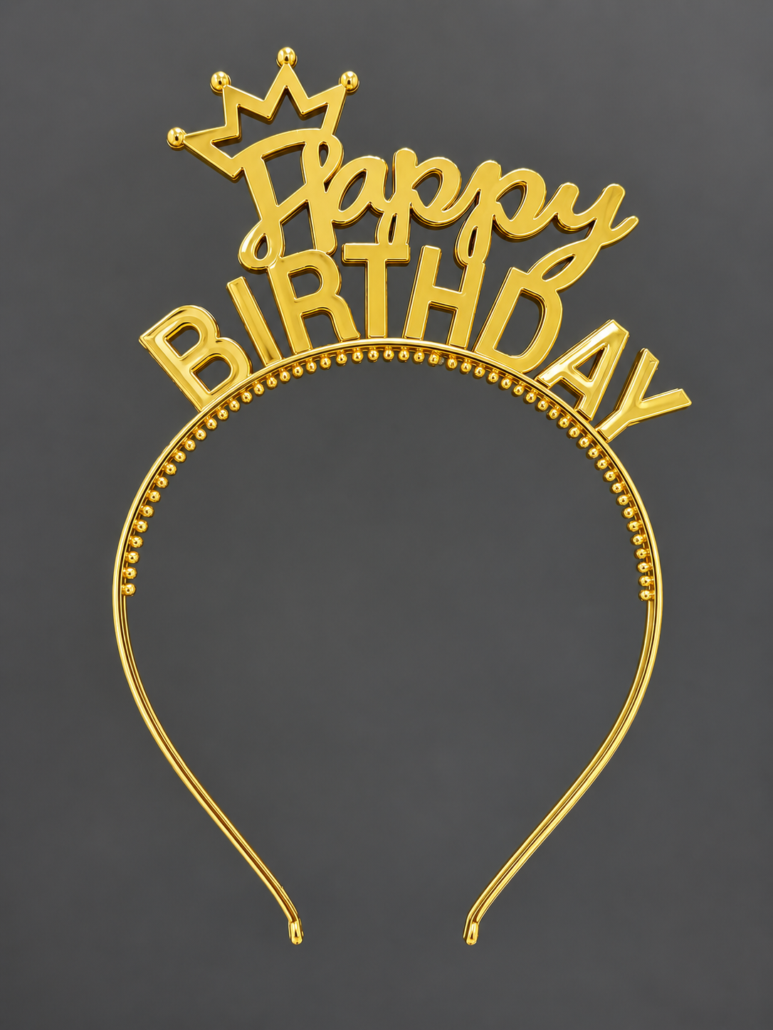ERT-TAC-107 HAPPY BIRTHDAY YAZILI GOLD TAÇ GOLD/GUMUS