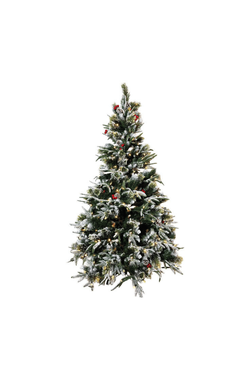 YILBAŞI ÇAM AĞACI 120 CM İTHAL KARLI IŞIKLI BRS-4049
