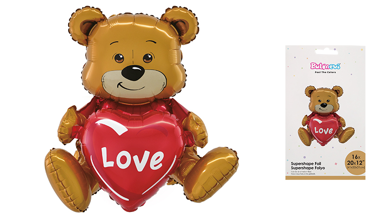 SUPERSHAPE FOLYO - SEVİMLİ AYICIK (41X50X31) PAKETLİ BALONEVİ