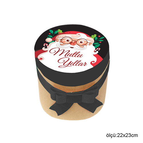 YILBAŞI NOELBOX SILINDIR HEDIYE KUTUSU SETI 22 CM (BÜYÜK) 2005784