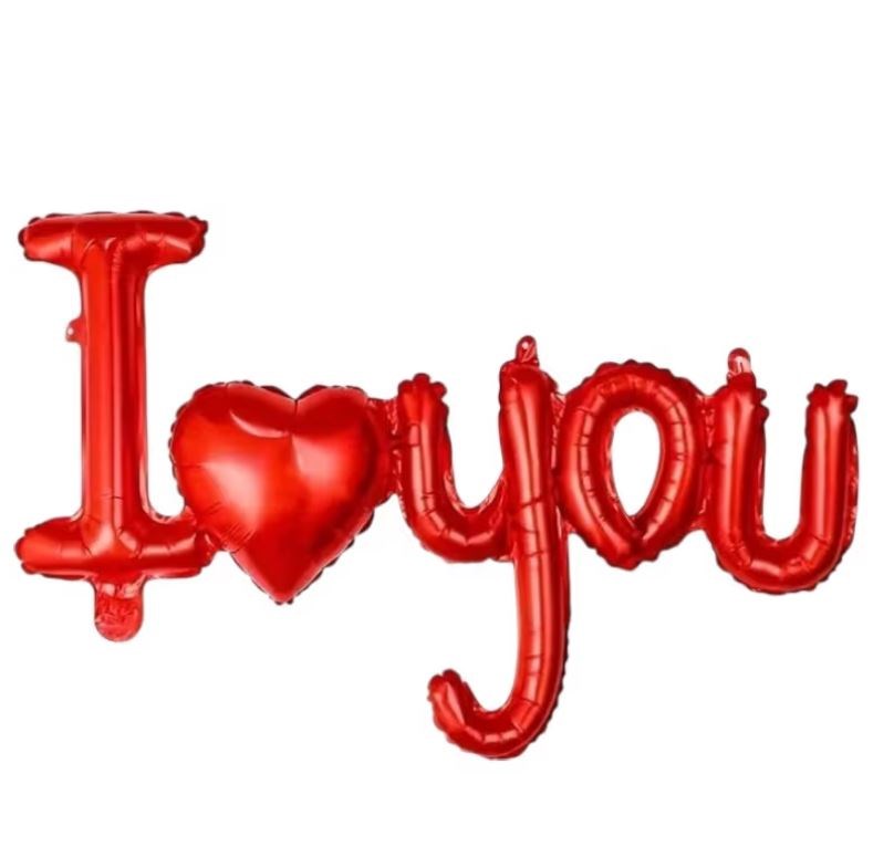 I LOVE YOU BİRLEŞİK YAZI FOLYO BALON 1262 97X54 CM