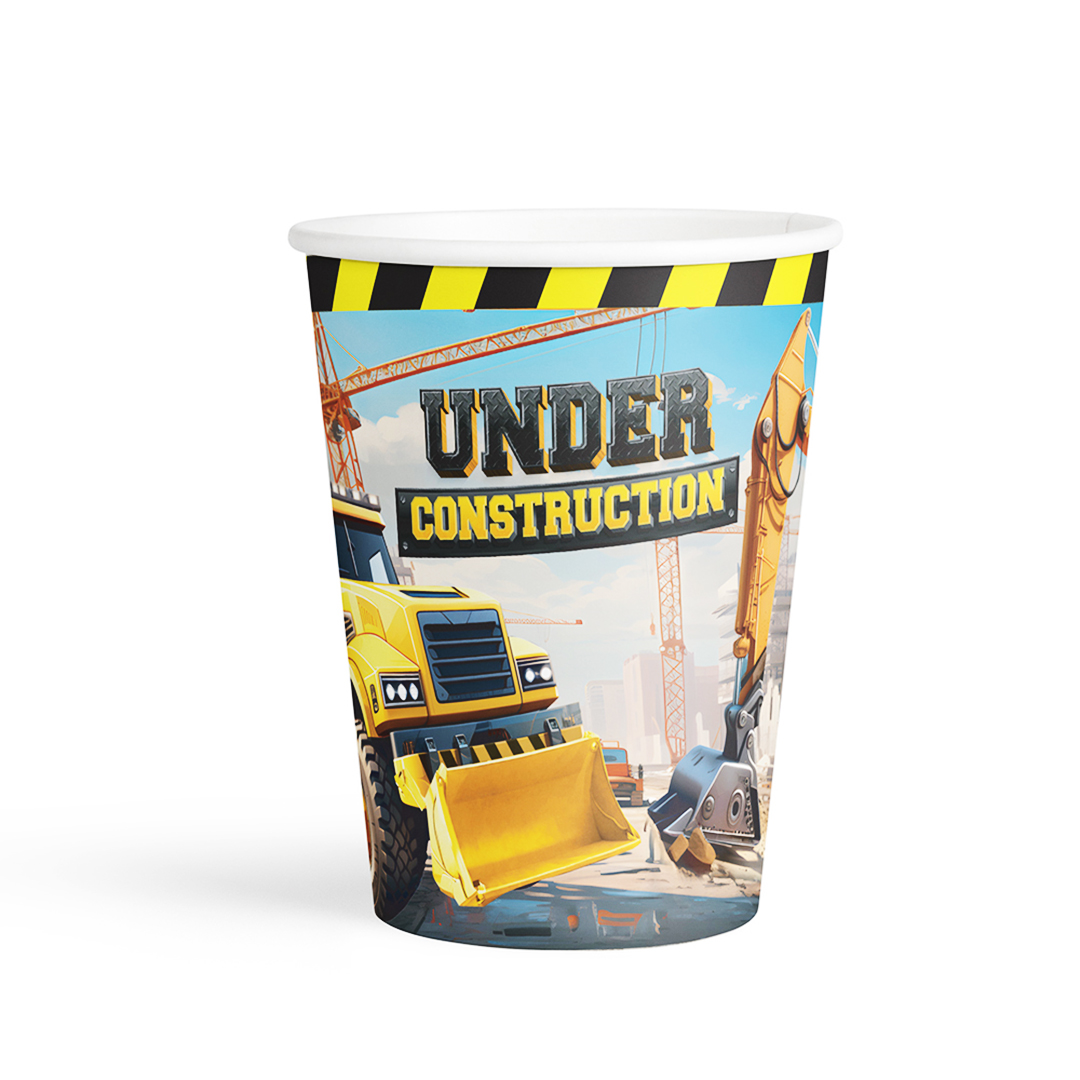 BARDAK KARTON 8 OZ 8 Lİ İNŞAAT MAKİNALARI