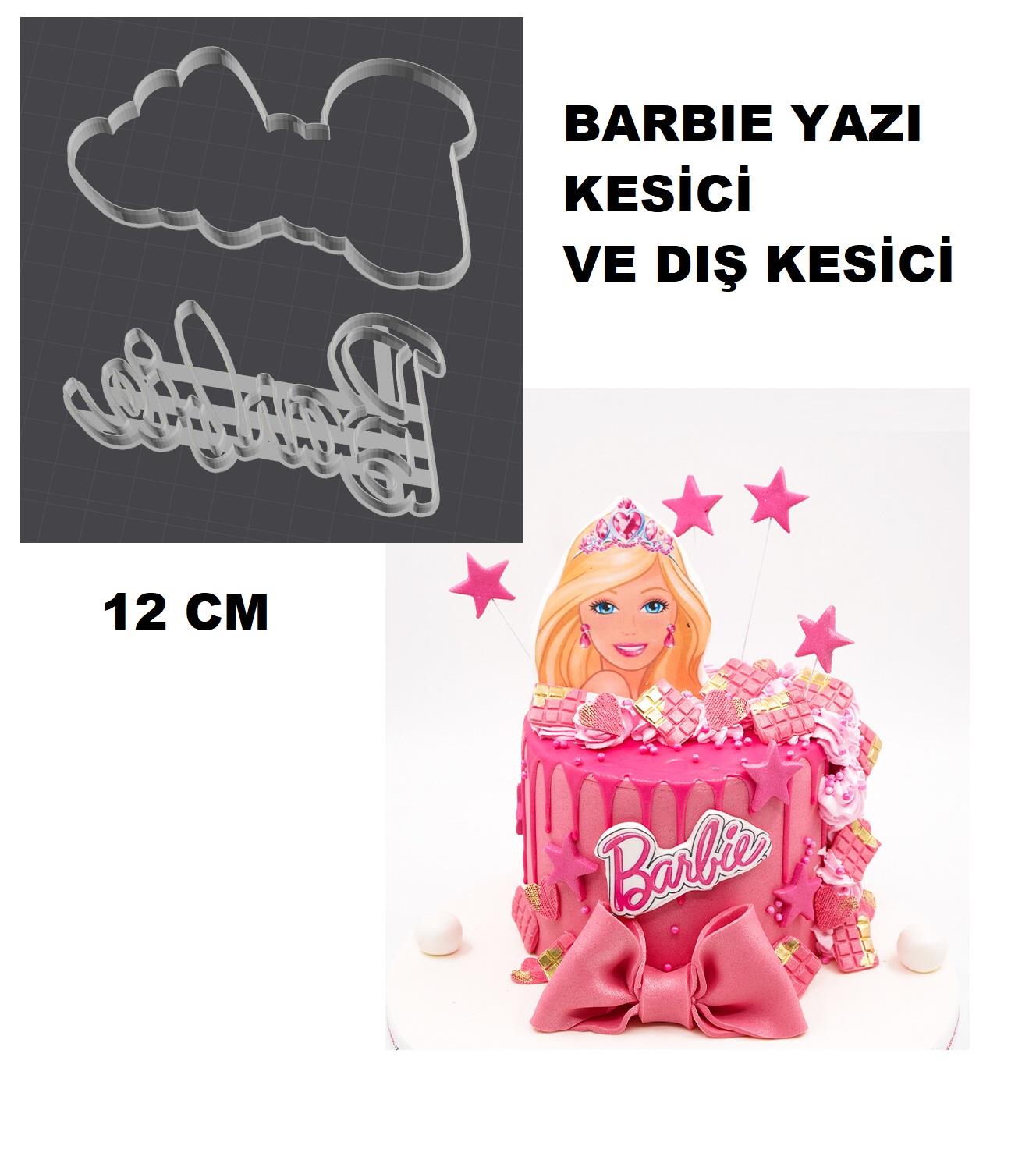 BARBIE YAZISI 12 CM KURABİYE KESİCİ KALIP
