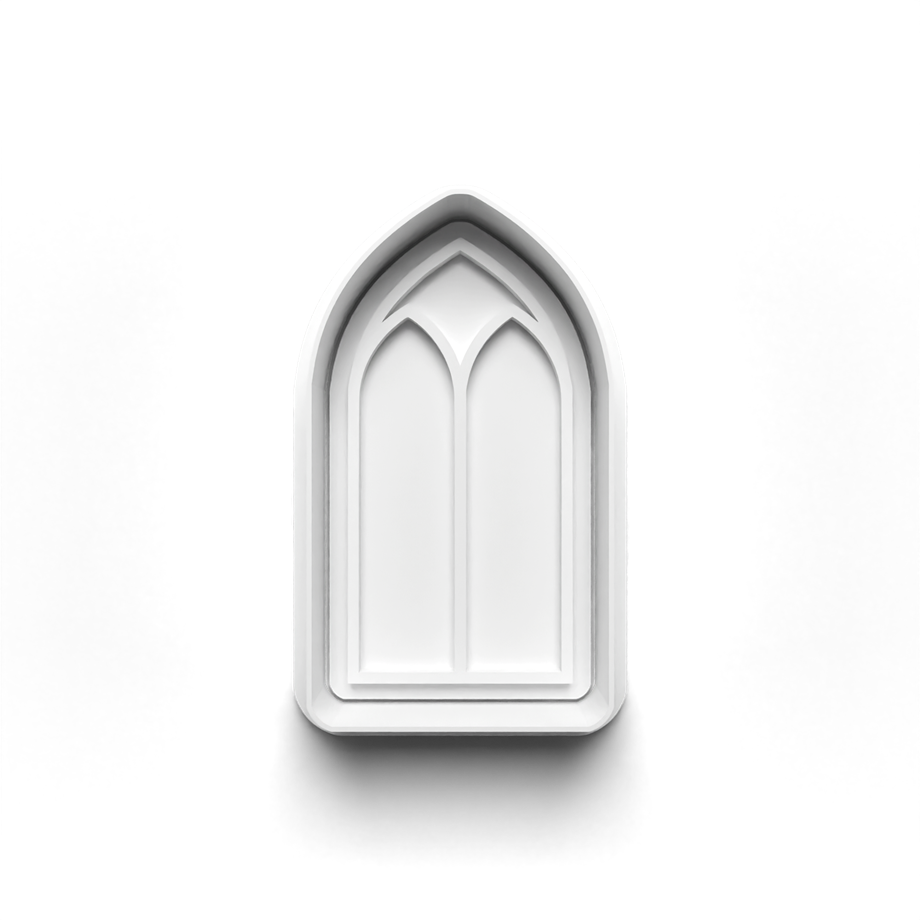 GOTİK KİLİSESİ PENCERESİ KURABİYE KALIBI KESİCİ VE DAMGASI 3D-0610_1