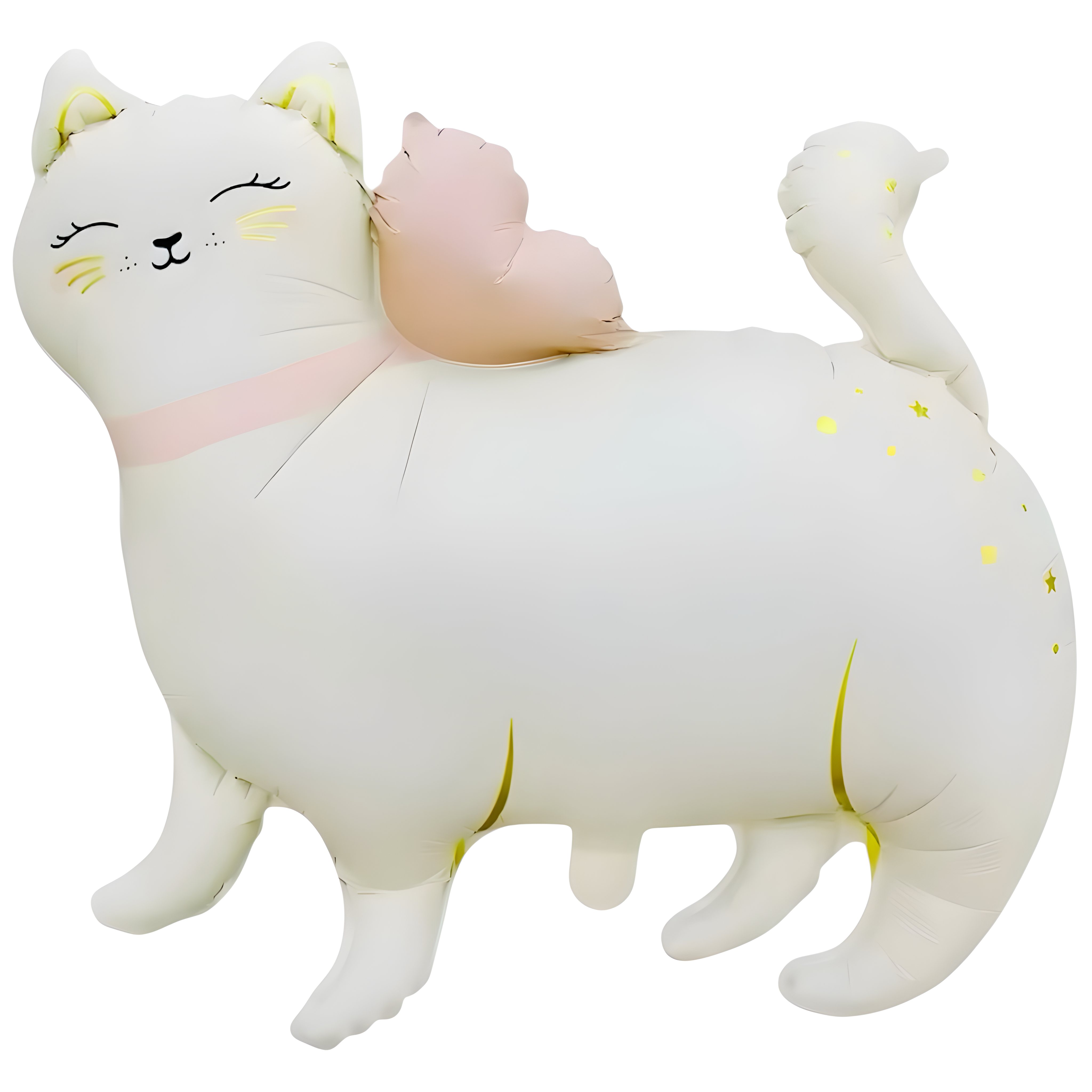 AYAKLI RETRO BEYAZ KEDI 8644 67 X 62 CM