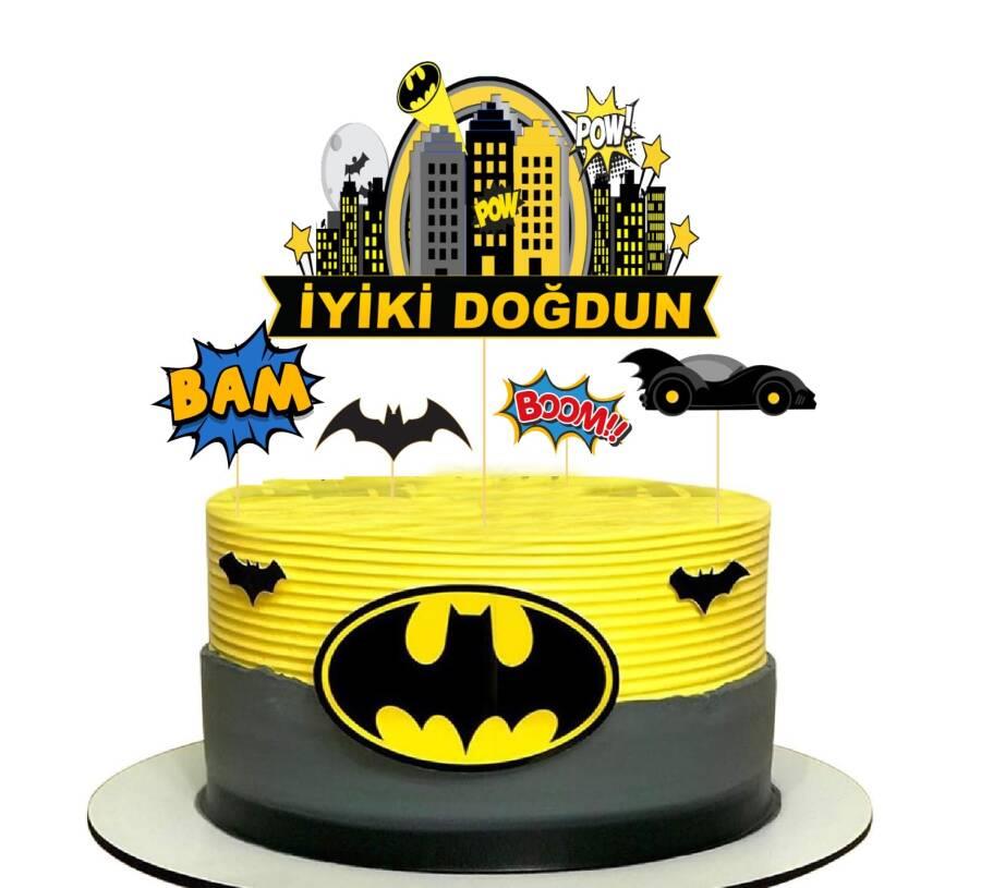 BATMAN TEMALI ÖZEL TASARIM KÜRDAN SET 5 ADET BRS