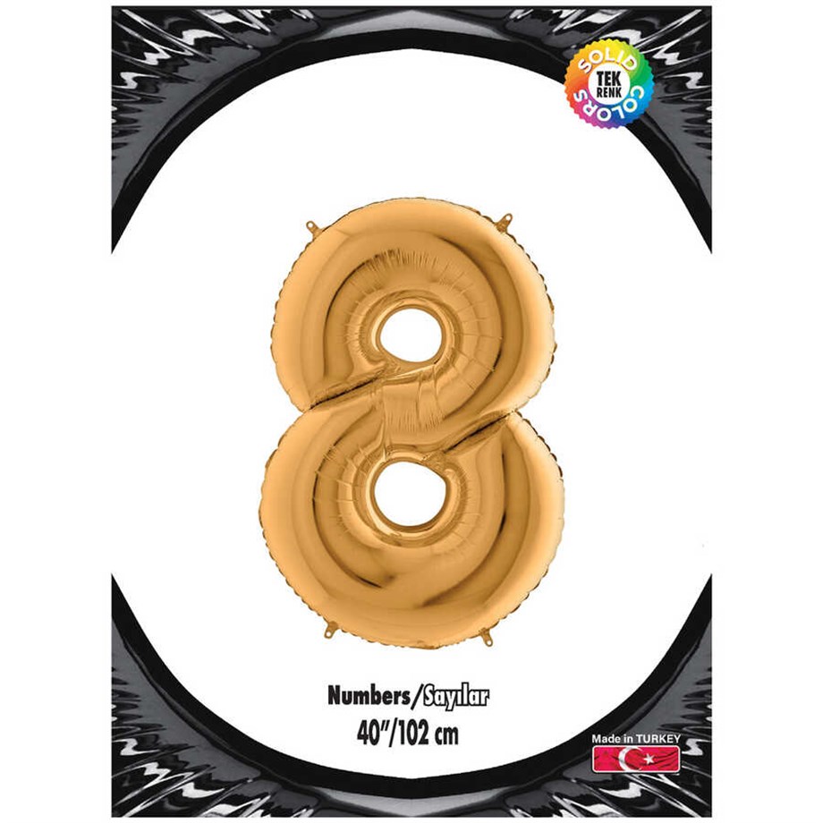 8 GOLD 40 INCH FOLYO BALON  KİKA 0891 | AdanaPastaMalzemeleri.com 8 GOLD 40 INCH FOLYO BALON  KİKA 0891