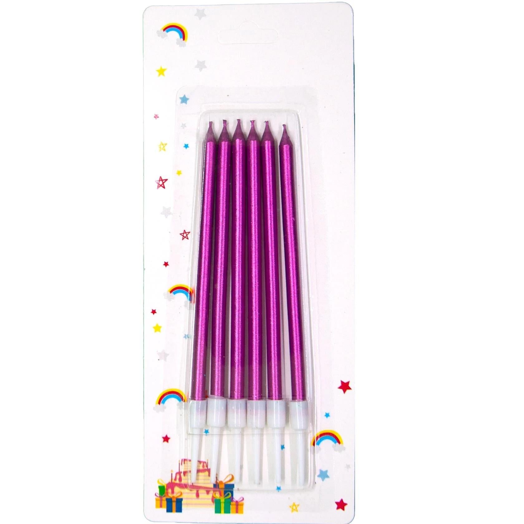 PEMBE MUM 13 CM 6 ADET İKM-A98