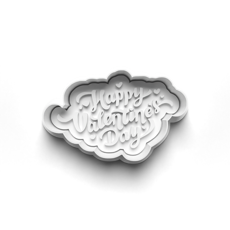 SEVGİLİLER SLOGANI KURABİYE KALIBI KESİCİ VE DAMGASI 3D-0253_3