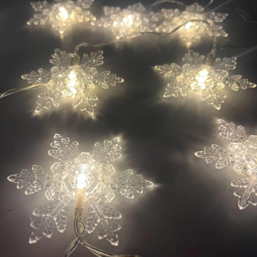IŞIK LED KAR TANESİ BÜYÜK MODEL 10 IŞIK 2 METRE PİLLİ LÜX BRS-3959