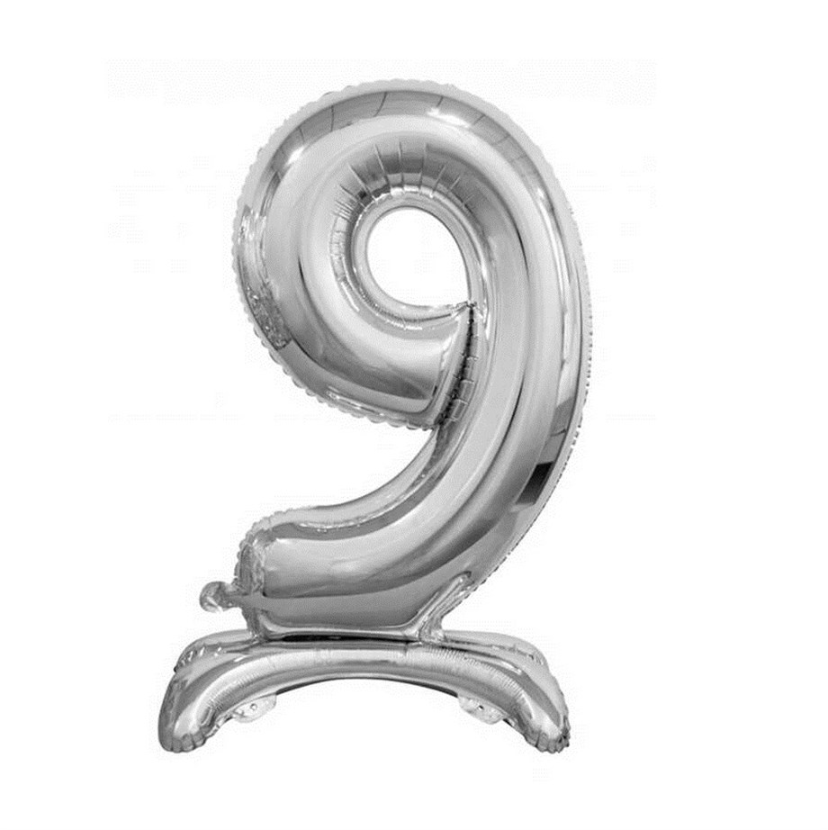 9 AYAKLI RAKAM FOLYO BALON GÜMÜŞ 32 INCH | AdanaPastaMalzemeleri.com 9 AYAKLI RAKAM FOLYO BALON GÜMÜŞ 32 INCH