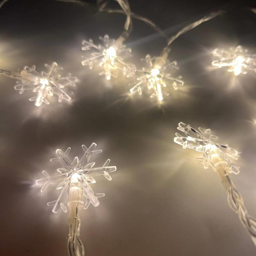 IŞIK LED KAR TANESİ MODEL 10 IŞIK 2 METRE PİLLİ LÜX BRS-3945