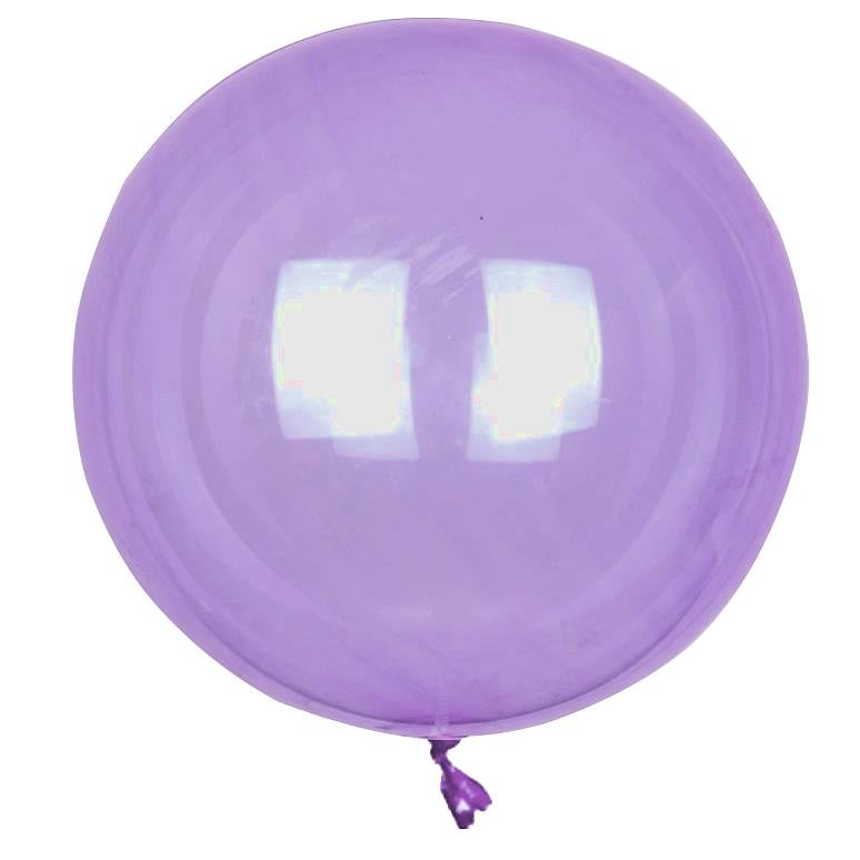 24 INCH ŞEFFAF BALON BOBO MOR