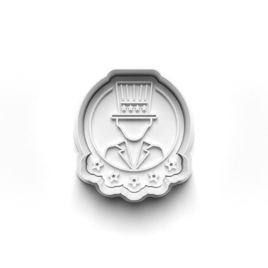 ABD BAŞKANI KURABİYE KALIBI KESİCİ VE DAMGASI 3D-0554_3