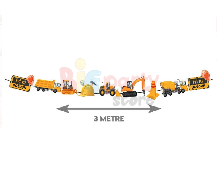 BNR-01 İNŞAAT TEMALI BANNER SET 10 PARÇA